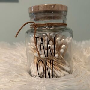 Rae Dunn TAKE ONE Cotton Swab Jar